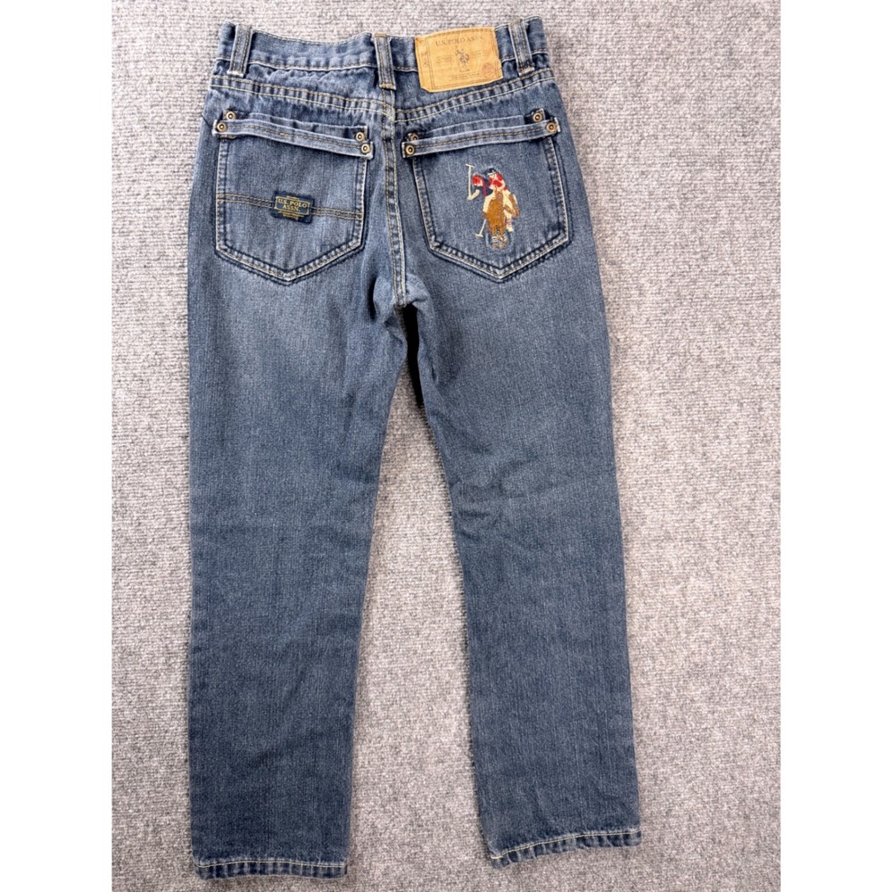 US Polo Assn Kids Boys Size 12 Slim Straight Jeans Blue Denim Embroidered Vtg - Picture 9 of 12